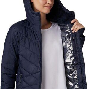 🆕Columbia Women's Heavenly Hooded Jacket- Medium- Dark Nocturnal- Brand NEW